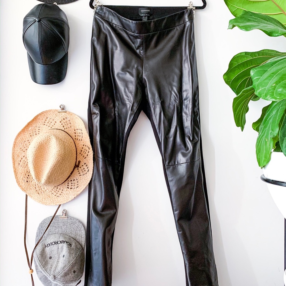 Leather Pants with Side Zippers